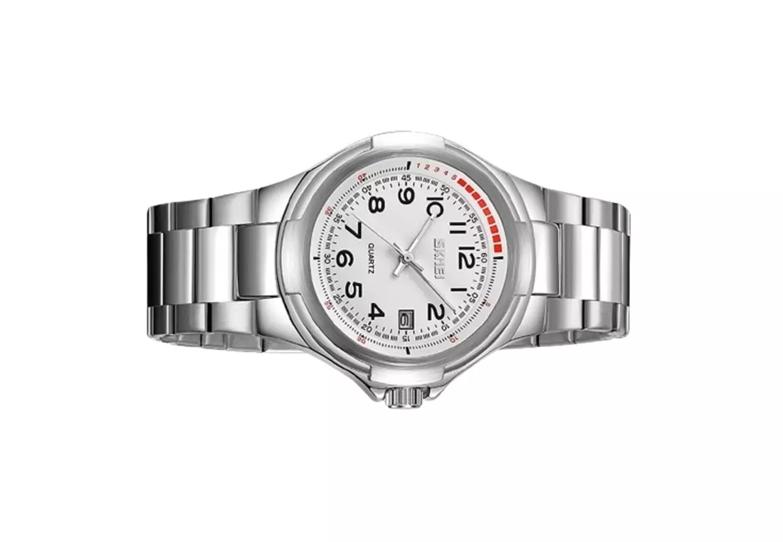 Jam Tangan Analog Pria SKMEI 9320 Water Resist Stainless Steel ORIGINAL - White