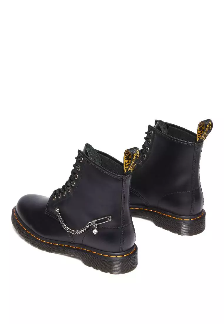 1460 SWAROVSKI LEATHER LACE UP BOOTS