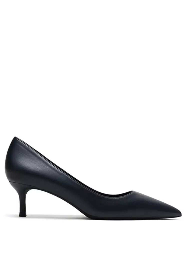 5CM Uniform Pointed Mid Heel Shoes HZL151