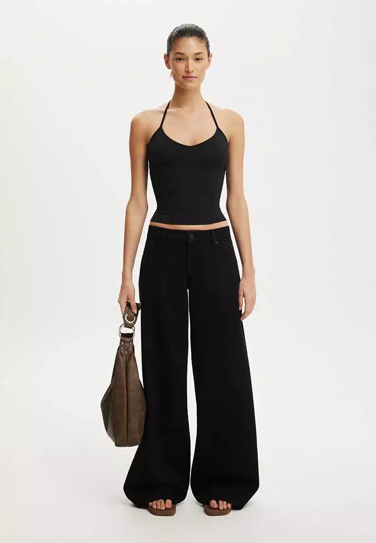 Low Rise Wide Jeans