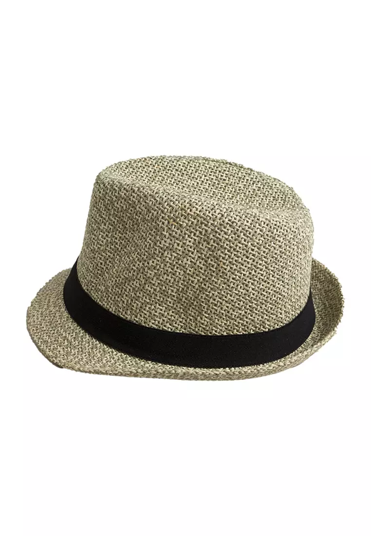 Topi fedora cowboy hat fedora ratan green houseofcuff