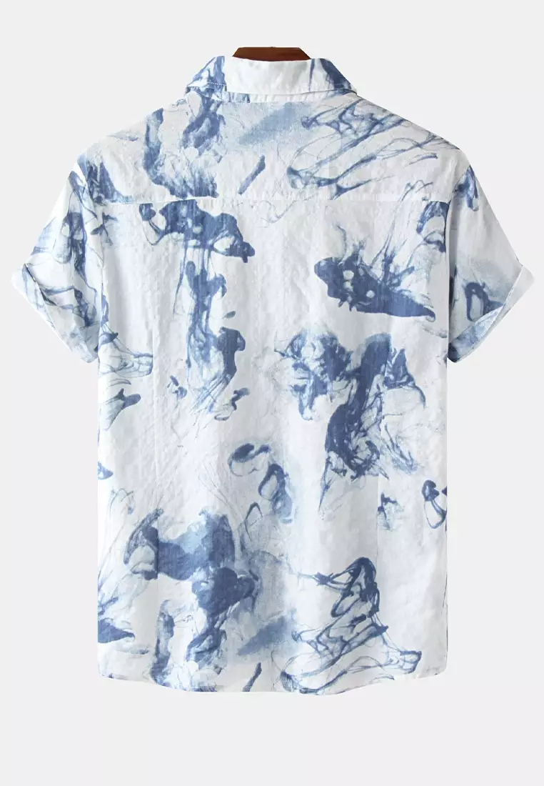 Hawaiian Print Short-Sleeved Shirt YL-C97