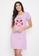 Clovia pink Clovia Owl Print Short Nightdress in Lilac - 100% Cotton 54257AAA841A13GS_2