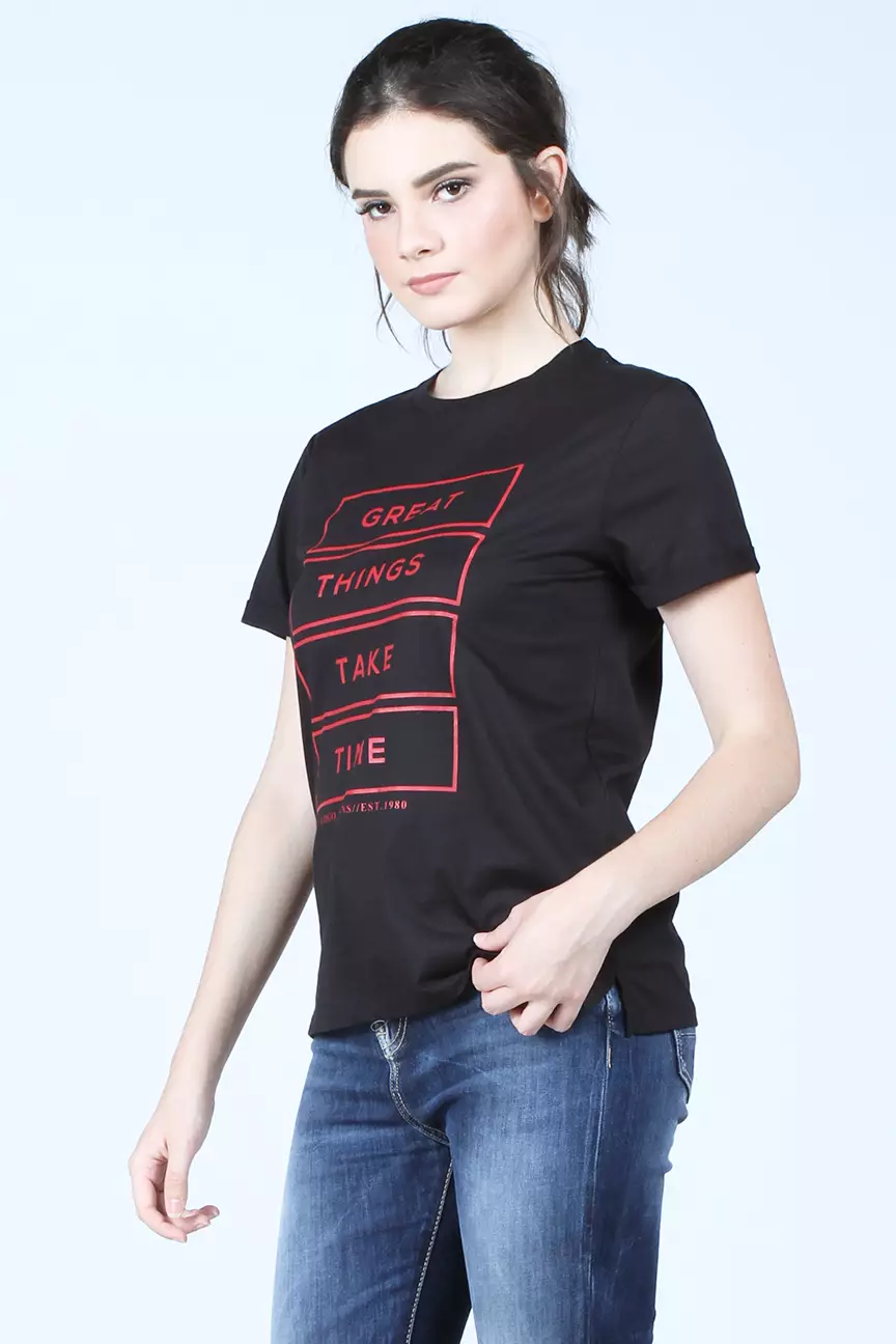 Kaos Wanita Take Time Black