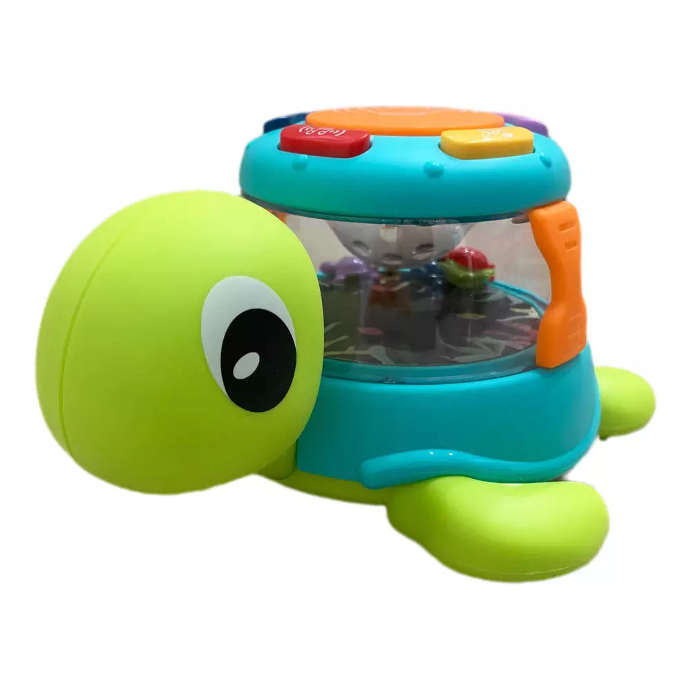 Freckles Baby Funny Animals TURTLE Drum With Light and Music (Termasuk Baterai) - Mainan Aktivitas Edukasi Bayi