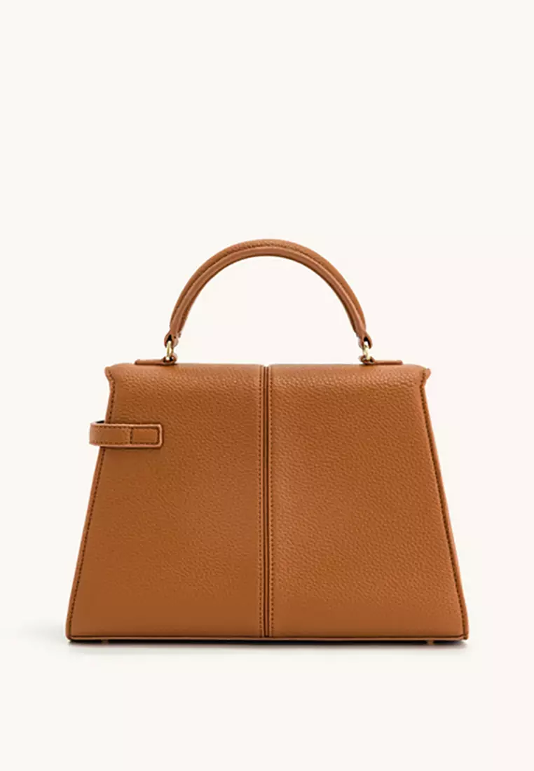 Elise Large Top Handle Bag - Brown