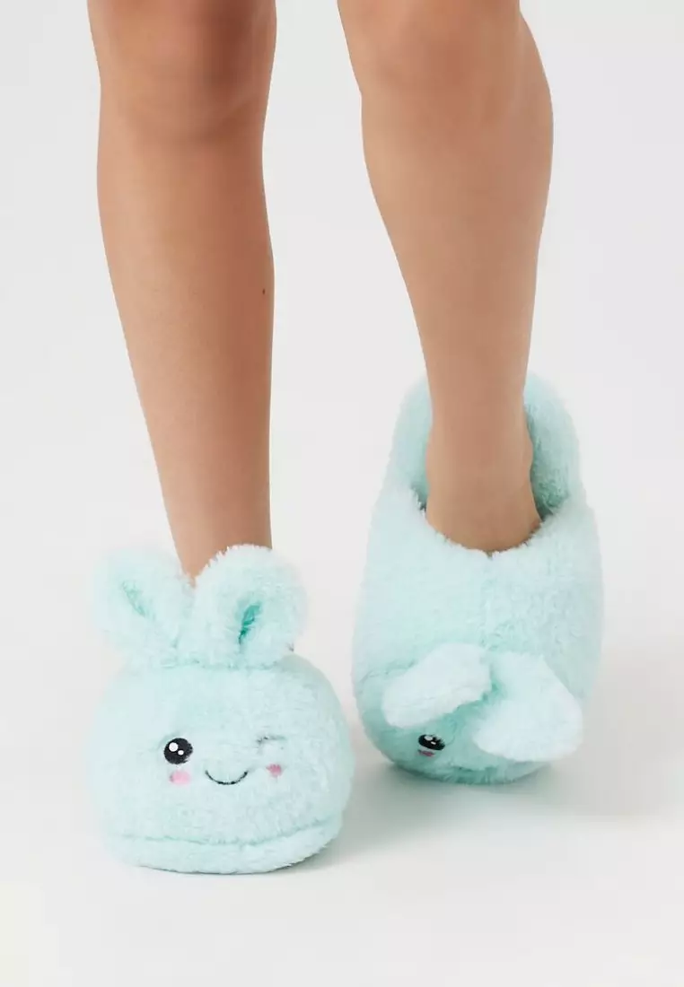 Plush slippers forever 21 sales