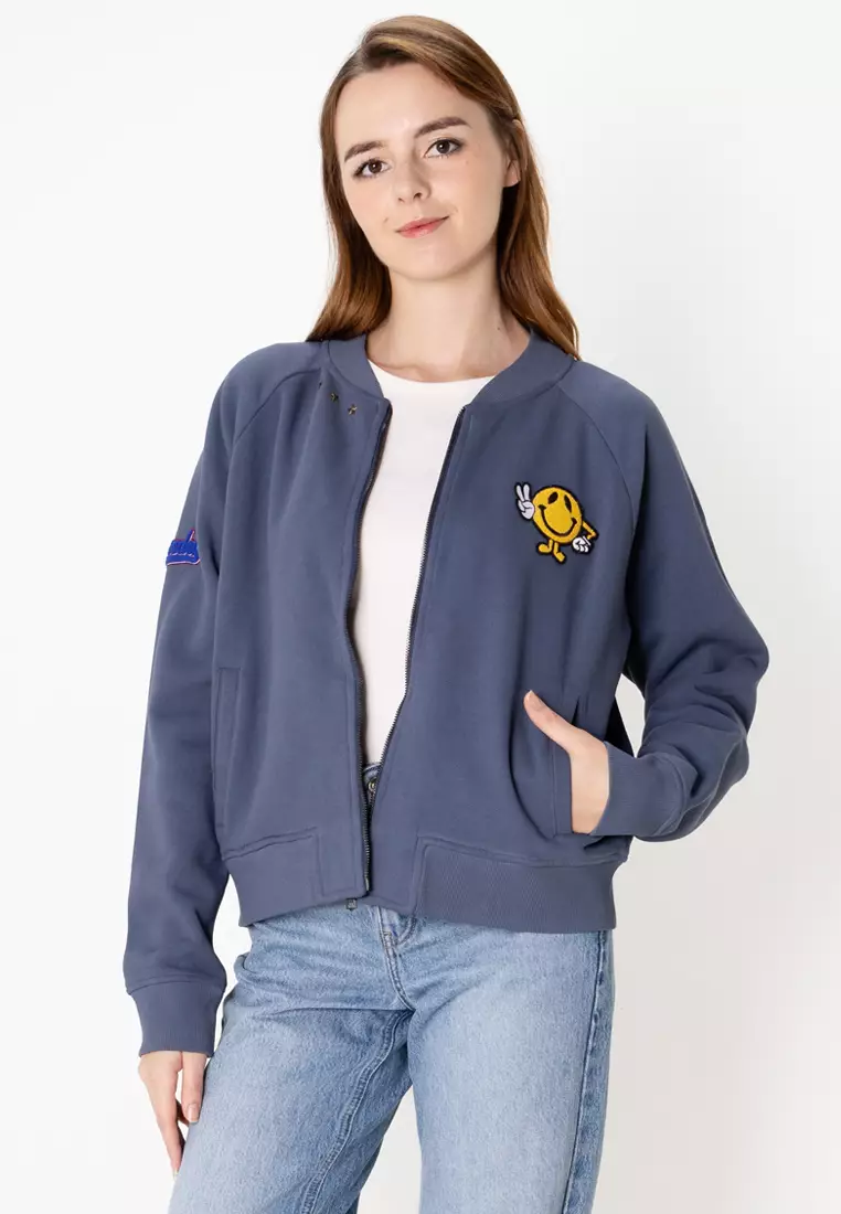 Superdry blue bomber jacket best sale