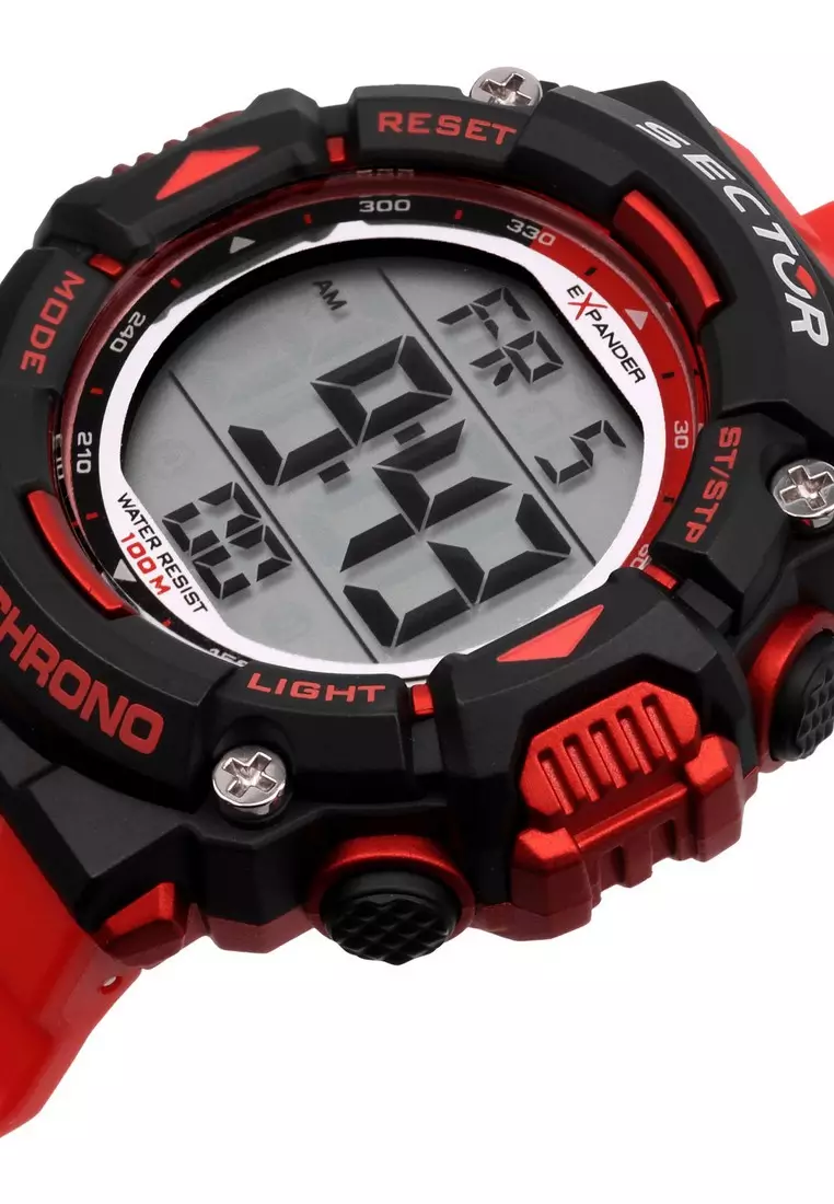 [3 Years Warranty] Sector Ex-32 40mm Case Men's Digital PU Watch R3251544002