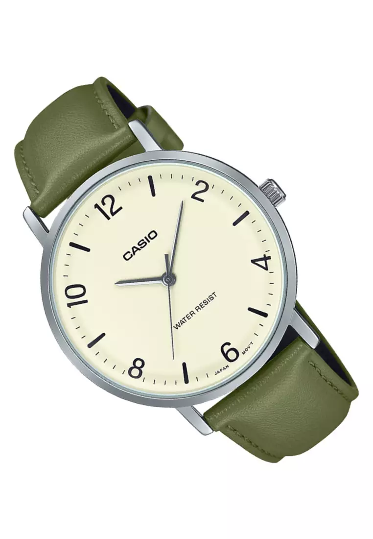 CASIO MTP-VT03L-7BDF OROLOGIO UOMO PELLE VERDE 40mm SOTTOCOSTO