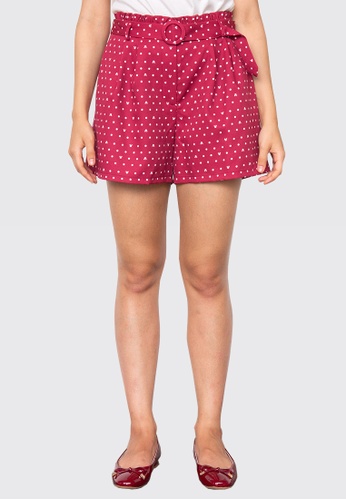 L'zzie red MICKEY POLKADOTS ICON SHORTS -RED 3134EAA5CA4E95GS_1