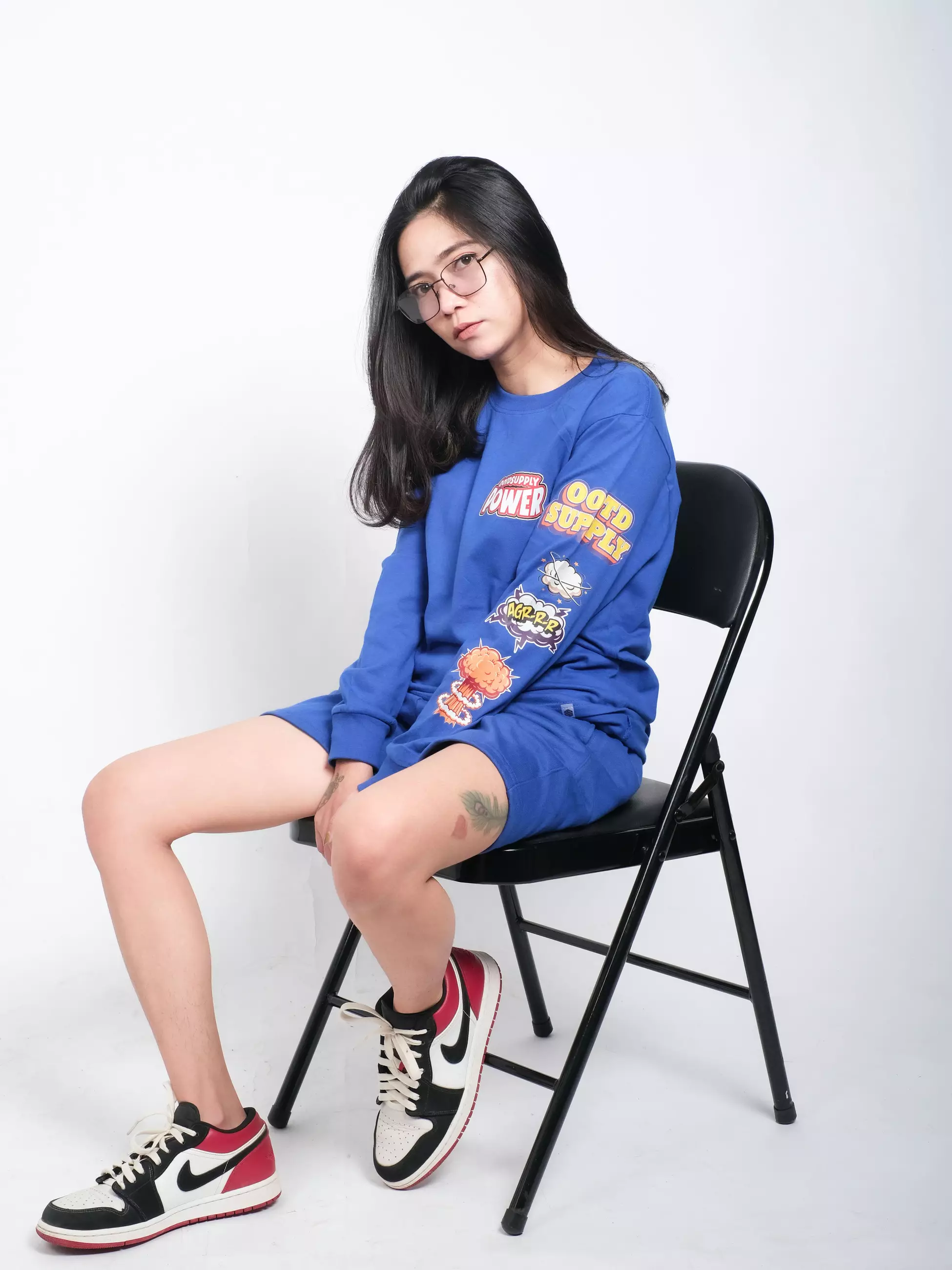 OOTDSUPPLY Longsleeve The Power Benhur & Black l Kaos Lengan Panjang Pria dan Wanita LS013