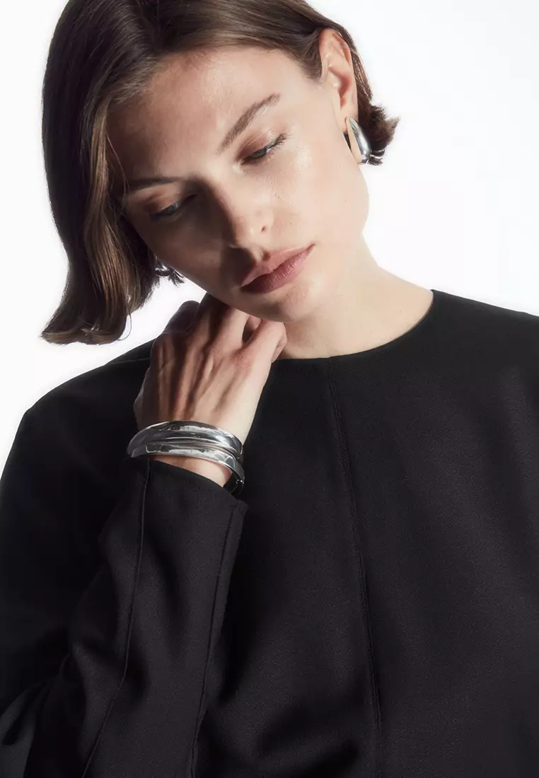 Sculpted Wool-Blend Mini Dress