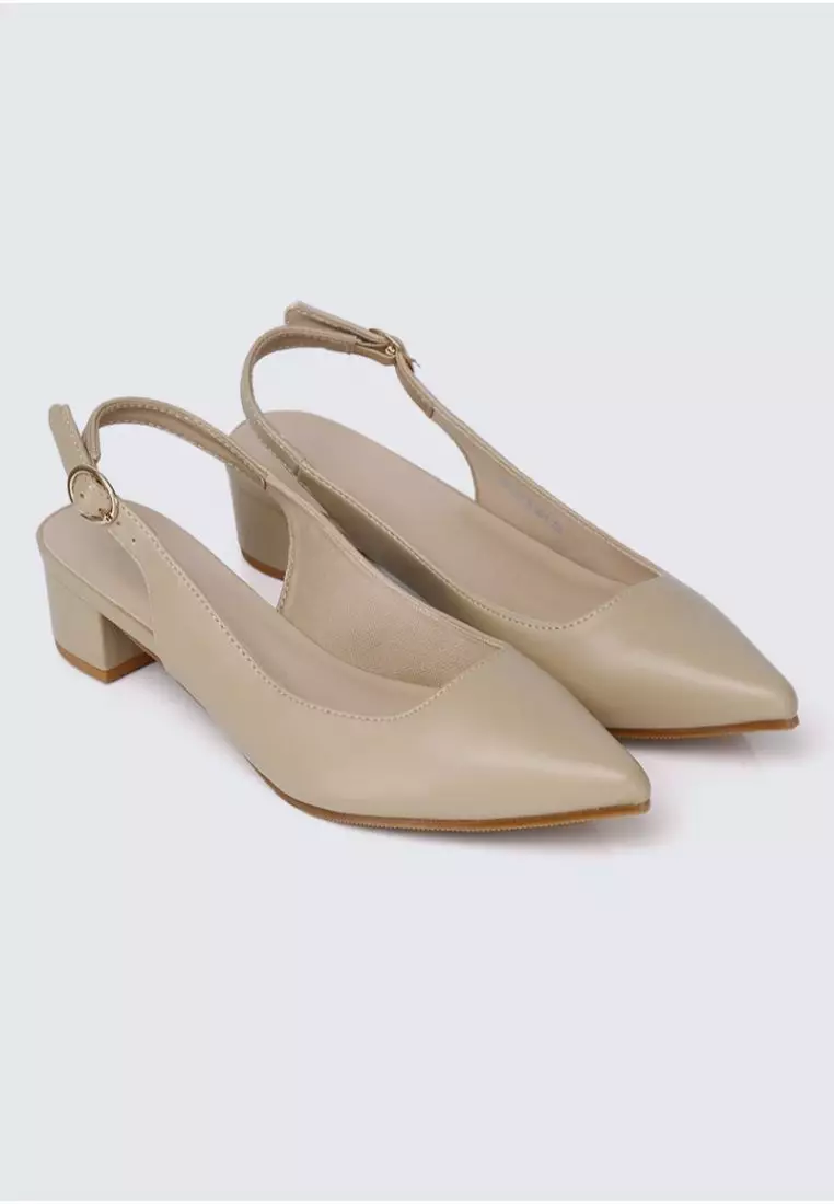 Valerie Comfy Heels In Nude