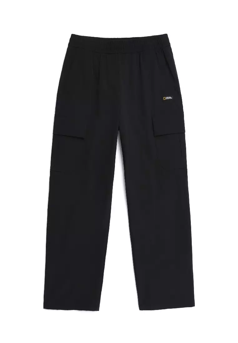 男女同款ARCHELON梭織彈性直腳長褲