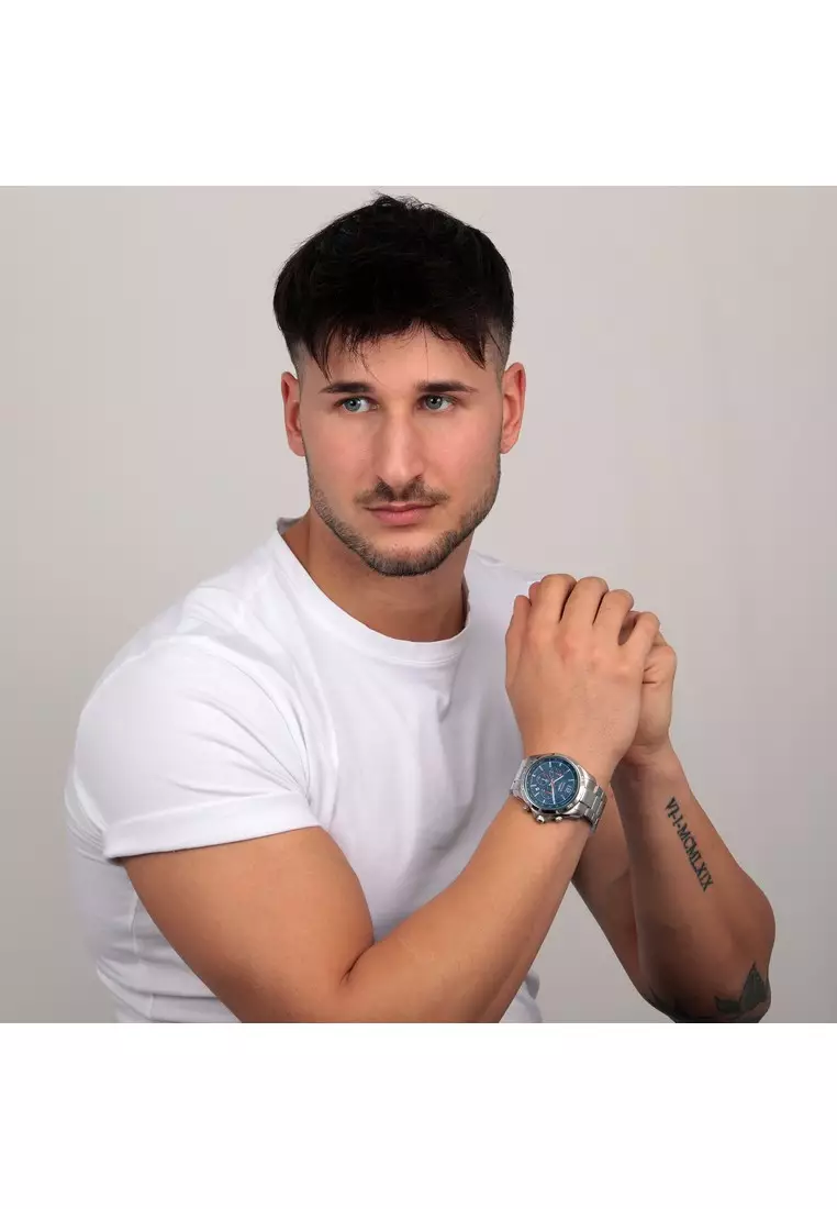 [3 Years Warranty] Sector 650 45mm Case Men's Chronograph Quartz Stainless Steel Watch R3273631003