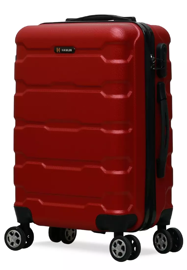 Carlton Koper Hardcase Unisex Size 20 Inch Tas Travel Combination Lock Large Compartment Material ABS+PVC Coated ORIGINAL - Maroon