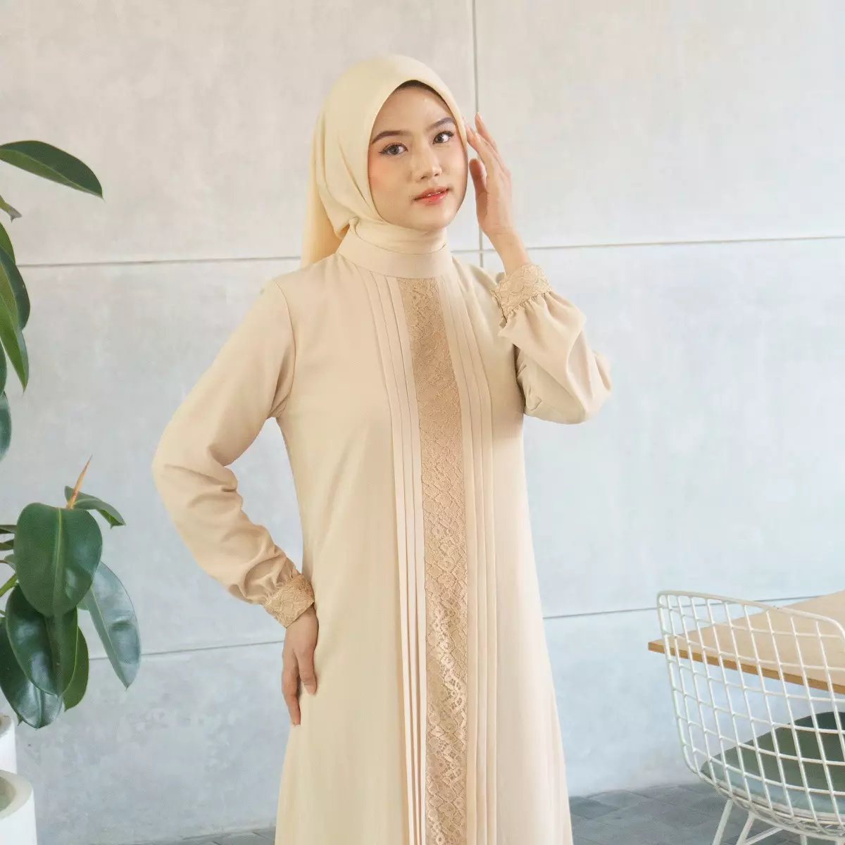 EPC Gamis Keisha - Buttercream - Brocade Collection