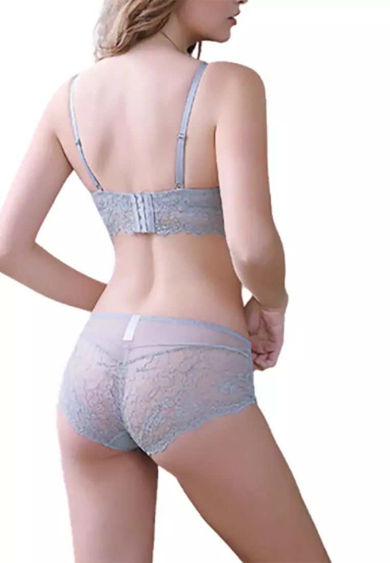 Αγορά Γυναικεία οικειότητα  Nouvelle Seamless Sexy Transparent Ultrathin  Lace Bra Briefs Sets Plus Size Lingerie Push Up Underwear