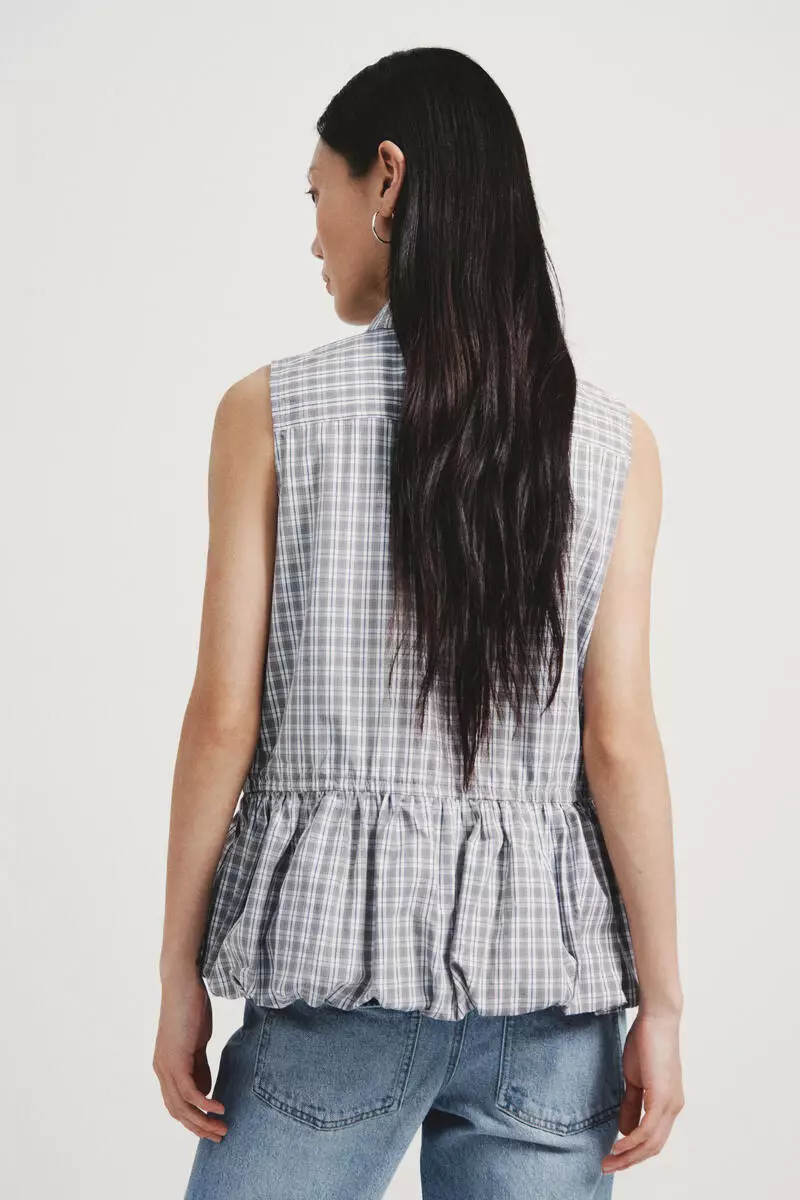 Bubble-hem blouse