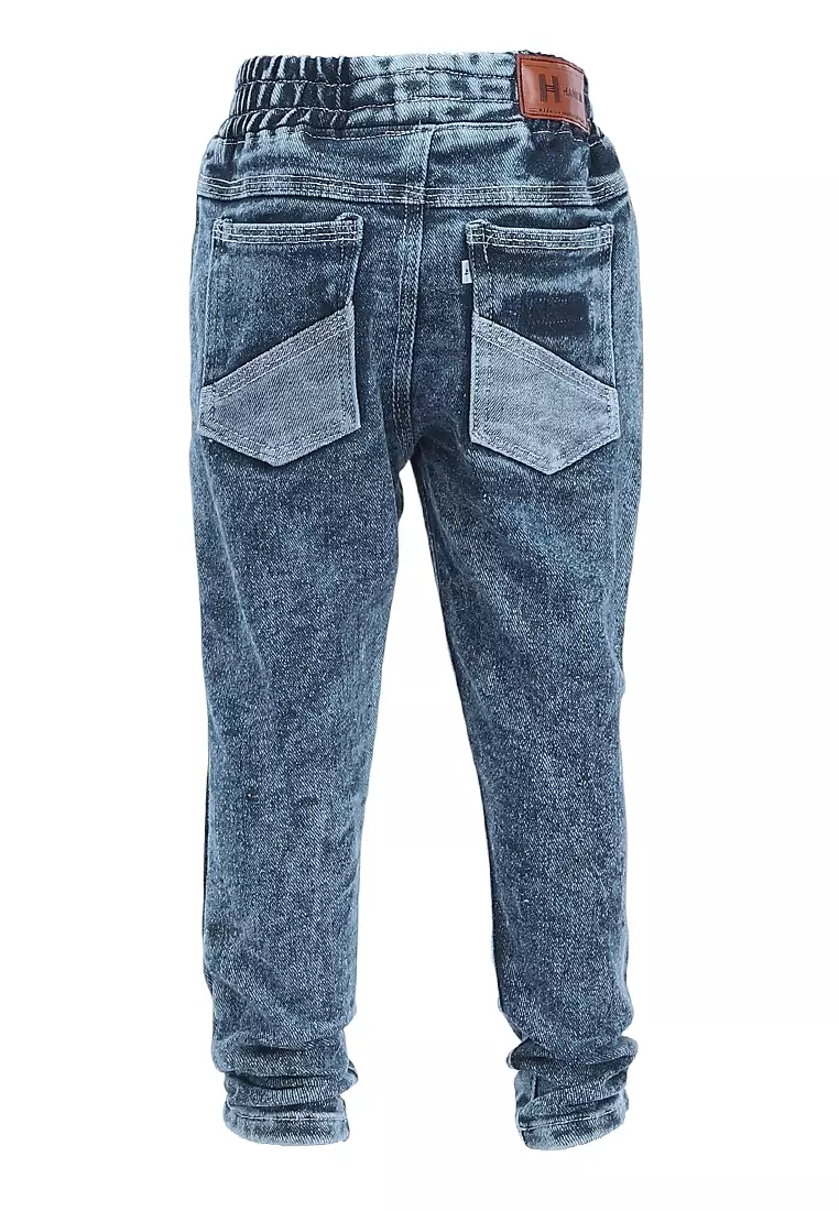 Wileen Celana Panjang Anak Unisex Skinny Jeans Variasi Saku Kid Long Pants Material Denim ORIGINAL - Snow Blue