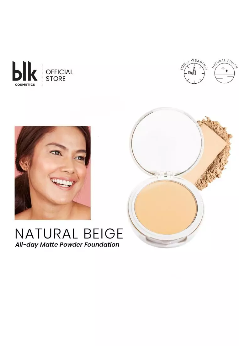 Discount on Blk Cosmetics  shoes - SKU: All-Day Matte Powder Foundation Natural Beige