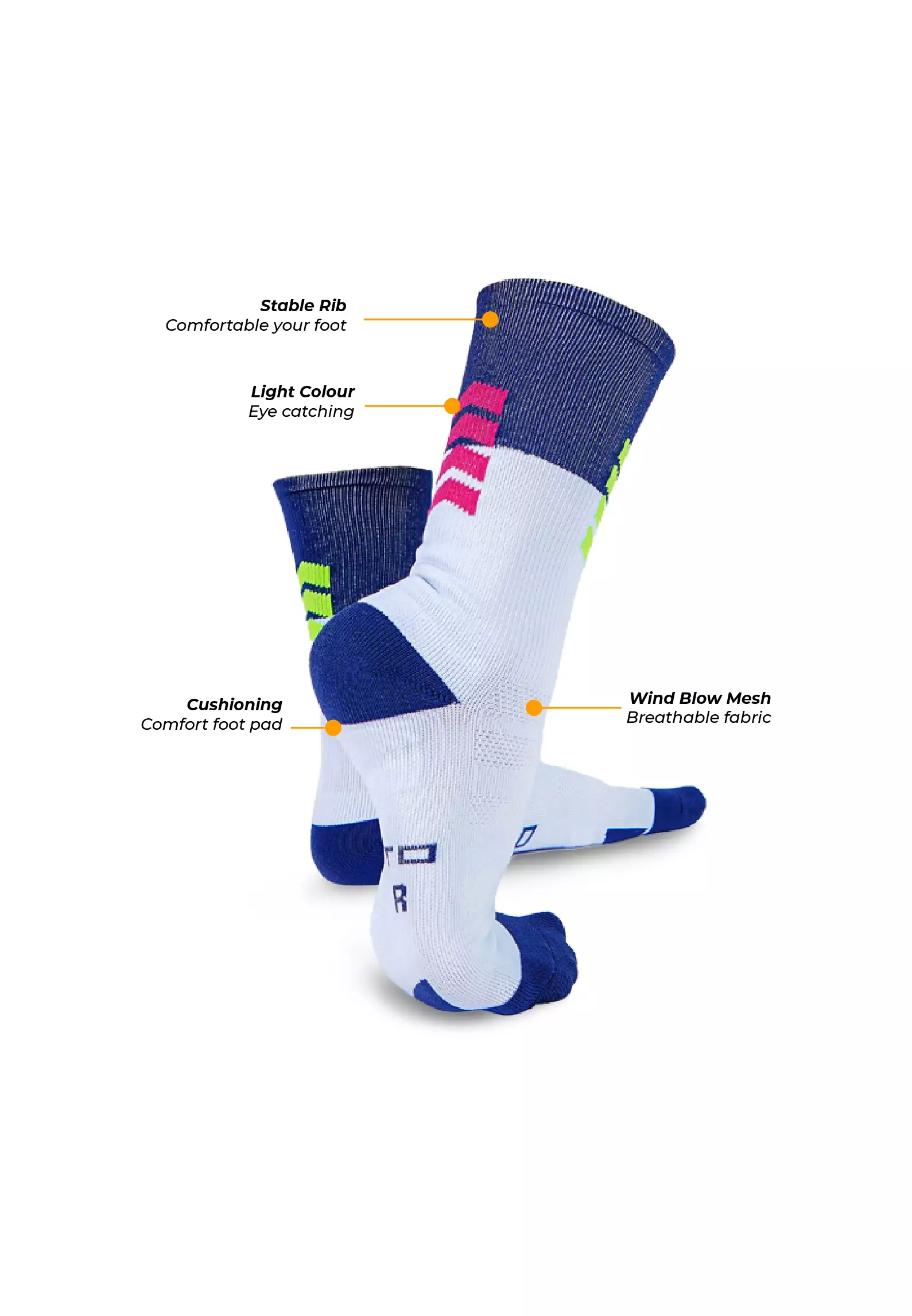 Tiento Compression Socks Kaos Kaki Olahraga Wanita Futsal Running Fitness Xceleration