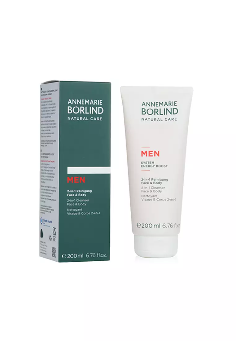 Annemarie Borlind - Men System Energy Boost 2-In-1 Cleanser Face & Body 200ml/6.76oz