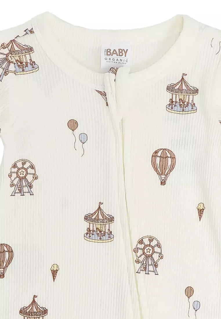 Organic Pointelle Zip Romper