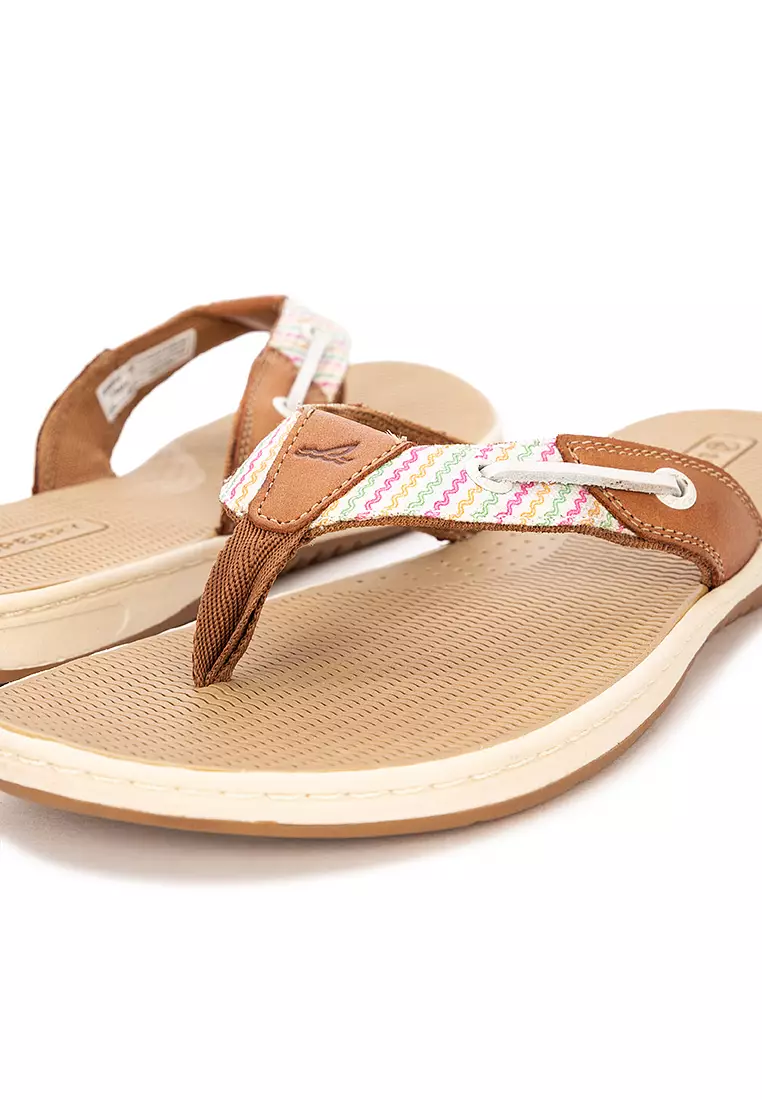 Sperry leather flip flops online