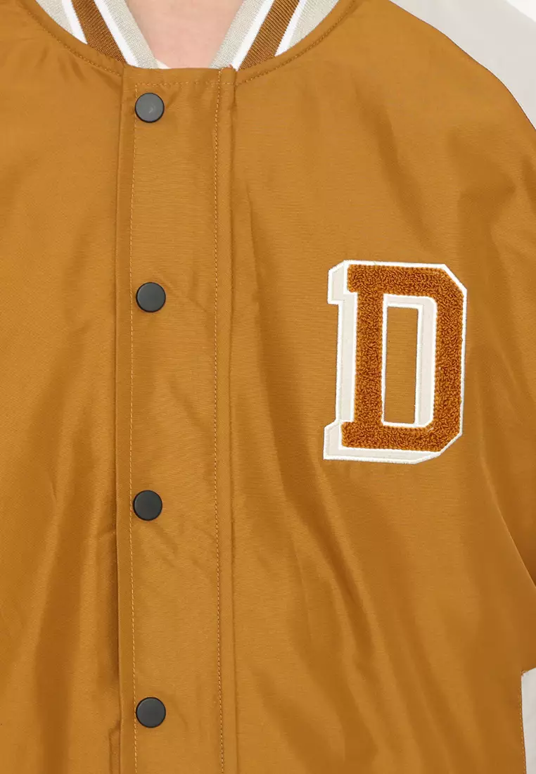 Jaket Bomber Varsity Pria - Tobacco