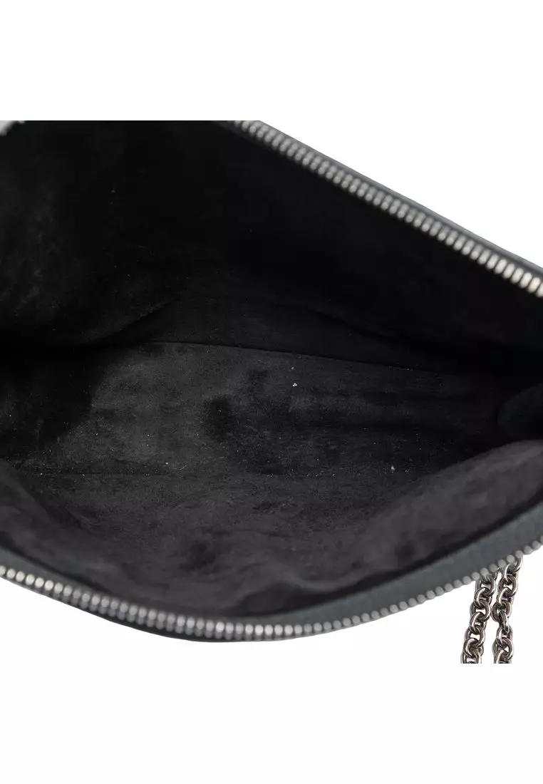 Pre-Loved Celine Bicolor Leather Pocket Envelope Zip Crossbody