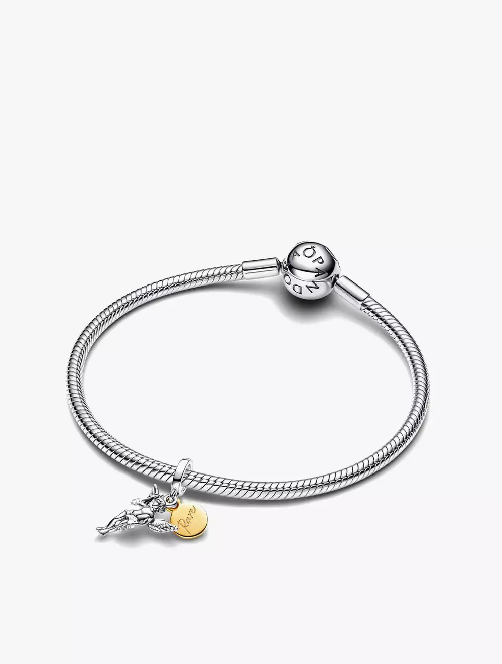 Cupid sterling silver and 14k gold-plated dangle