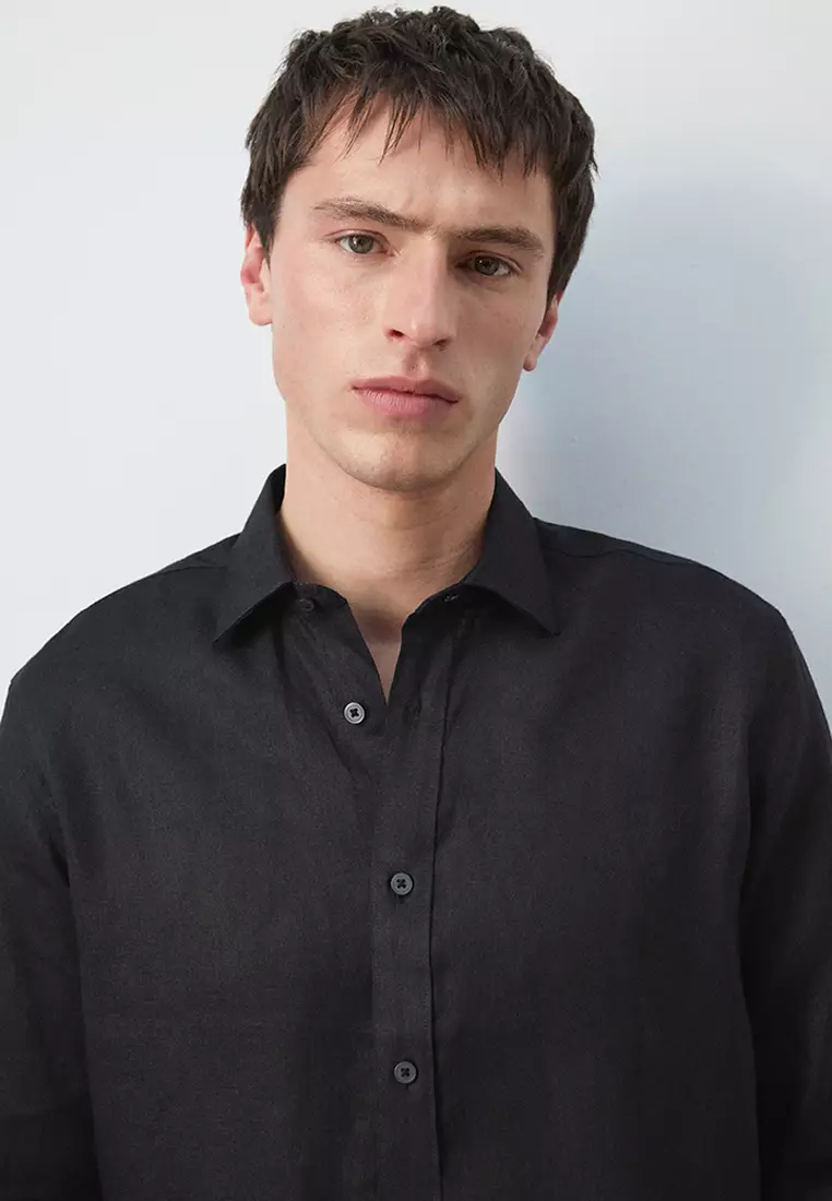 Regular-Fit 100% Linen Shirt