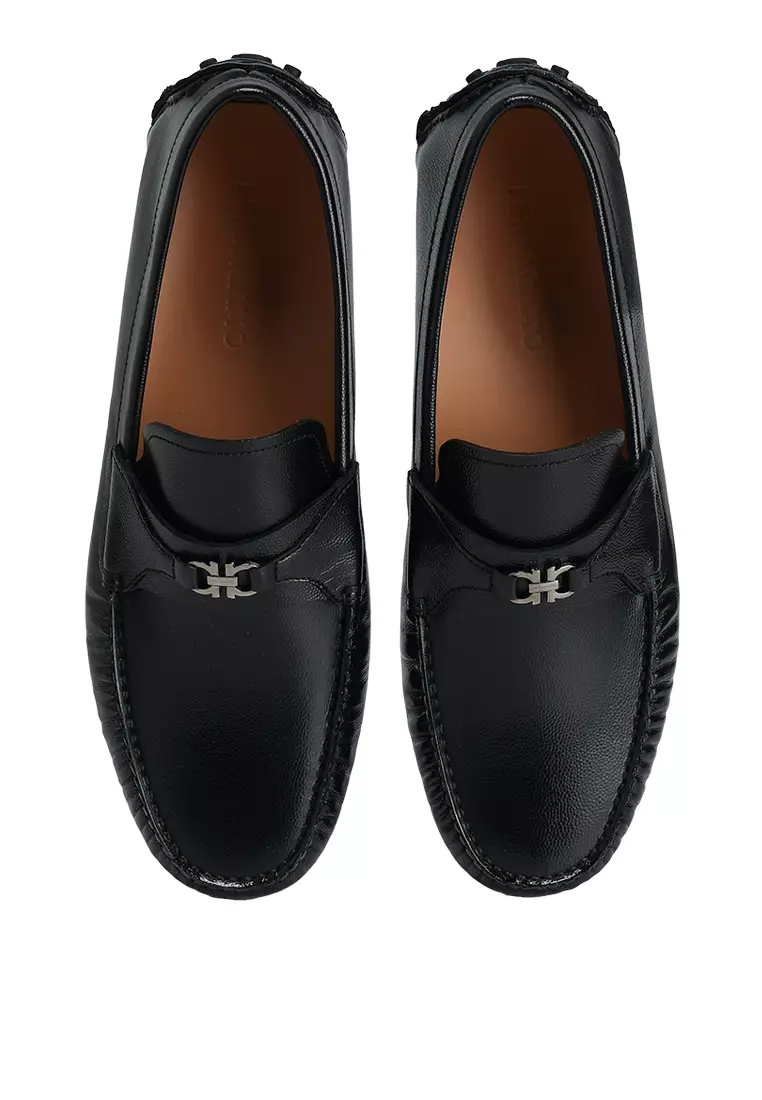 Gancini Ornament Driver Loafers (ik)