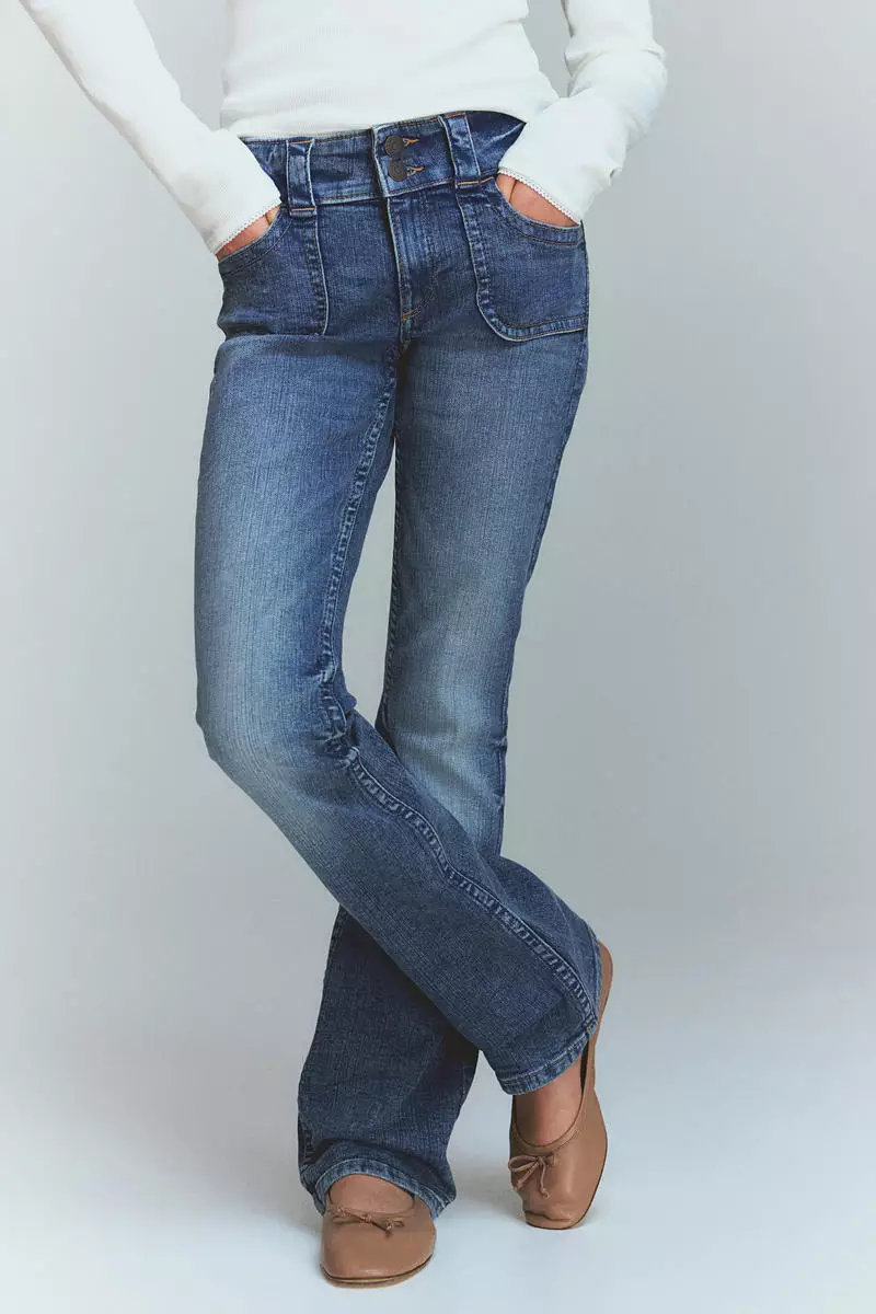 Leg incredible jeans bootcut low waist jeans h & m