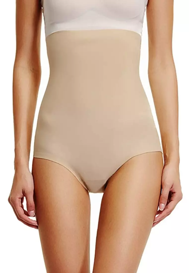 Premium Daelyn High-Waisted Girdle Panties in Nude Shapewear Compression