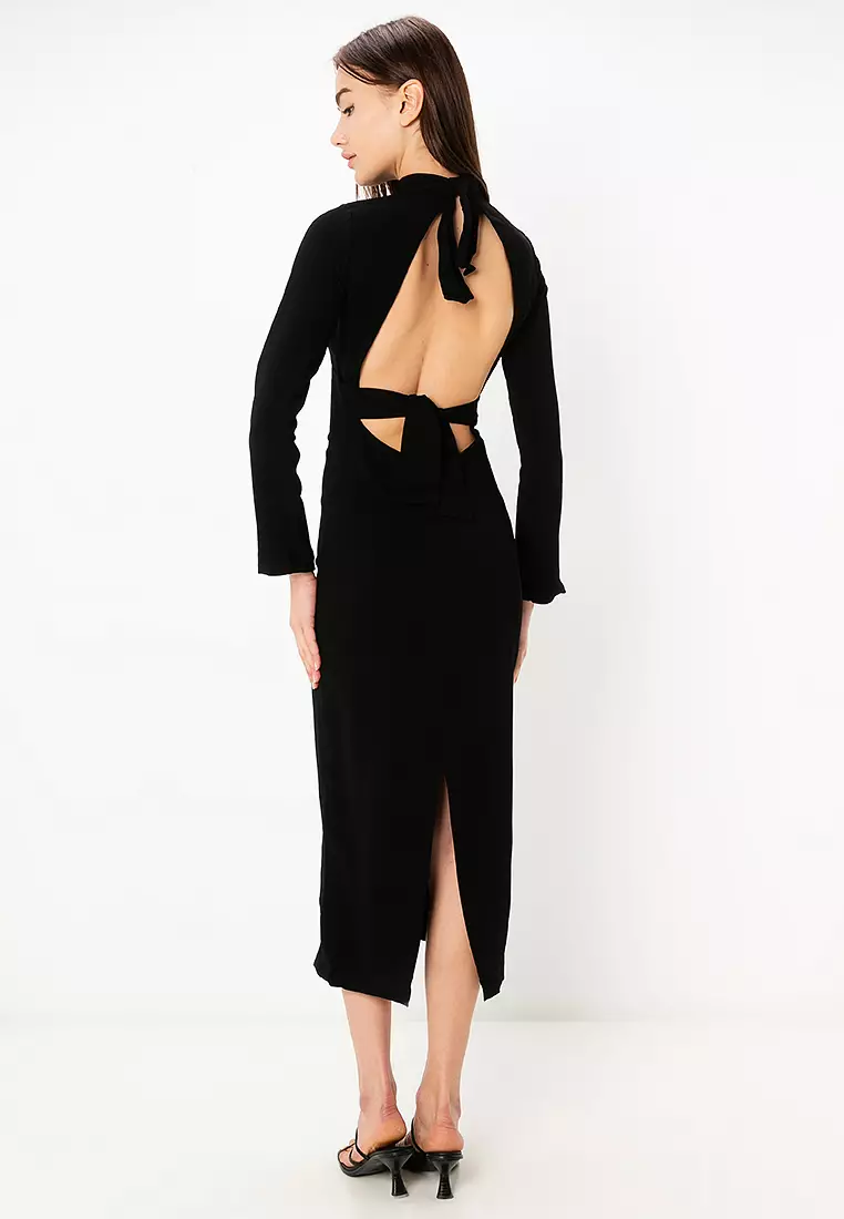 早割クーポン！ 2025 Dress Midi Bow Neck High ZARA | Online ZARA Buy ひざ丈ワンピース