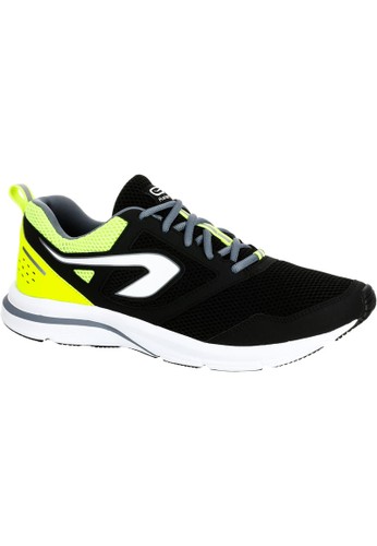 jual decathlon kalenji sepatu jogging pria run active hitam 8488626 original zalora indonesia