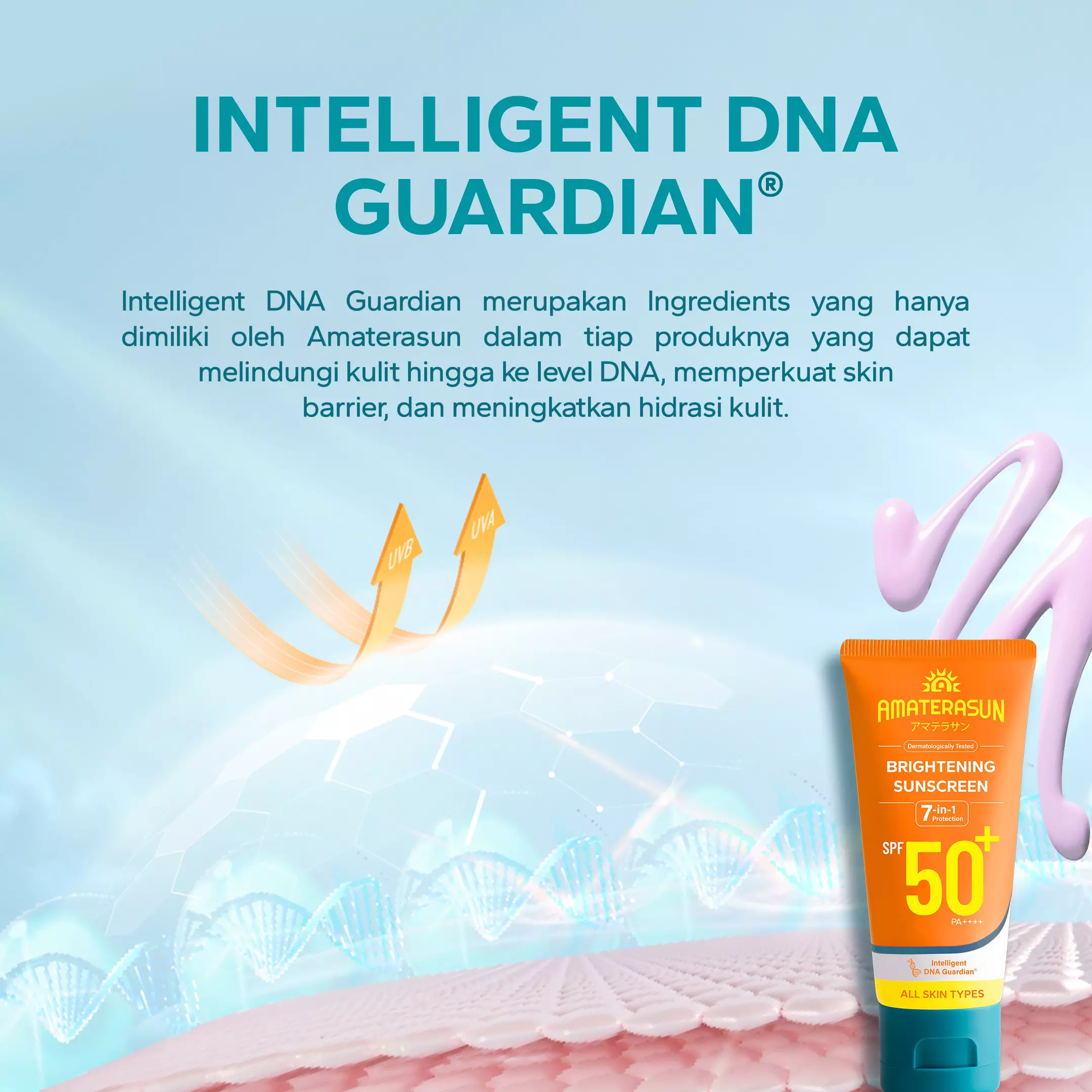 AMATERASUN [REAL SPF Certified] Brightening Sunscreen SPF 50+ PA++++  - TONE UP SUNSCREEN