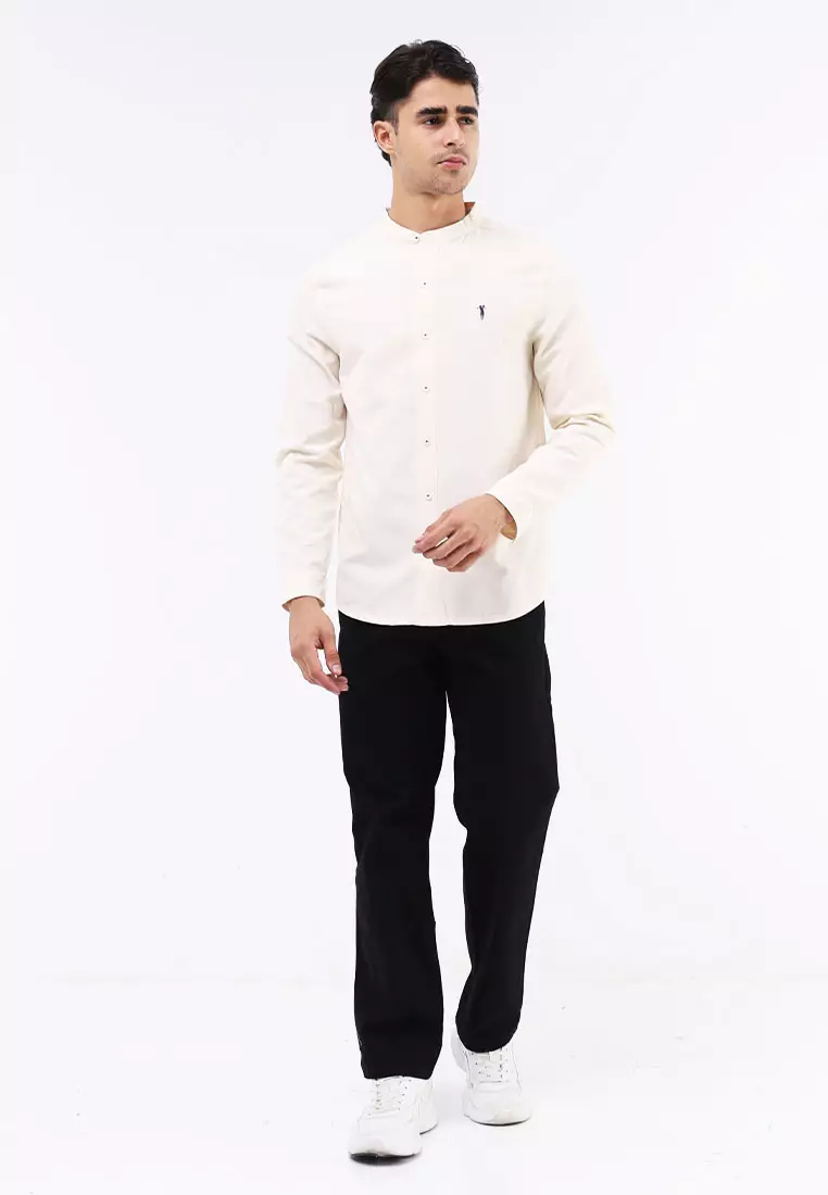 Woven Polo Long Sleeve