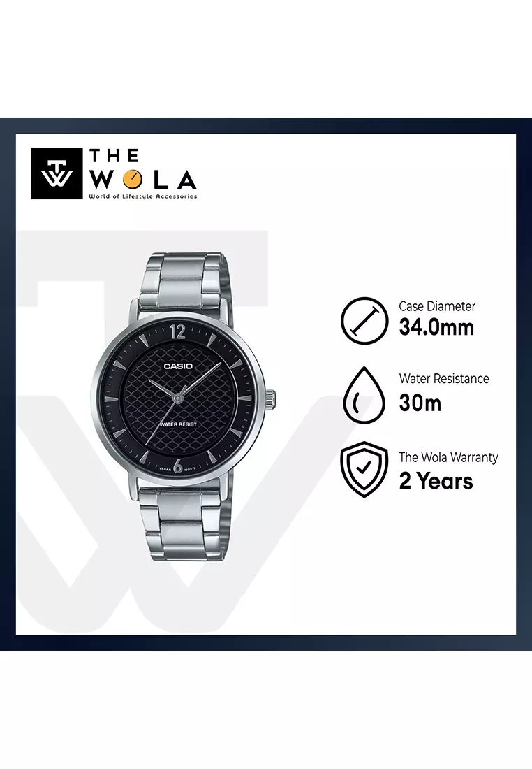 LTP-VT04D-1A Women Analog Watch Silver Stainless Steel Strap