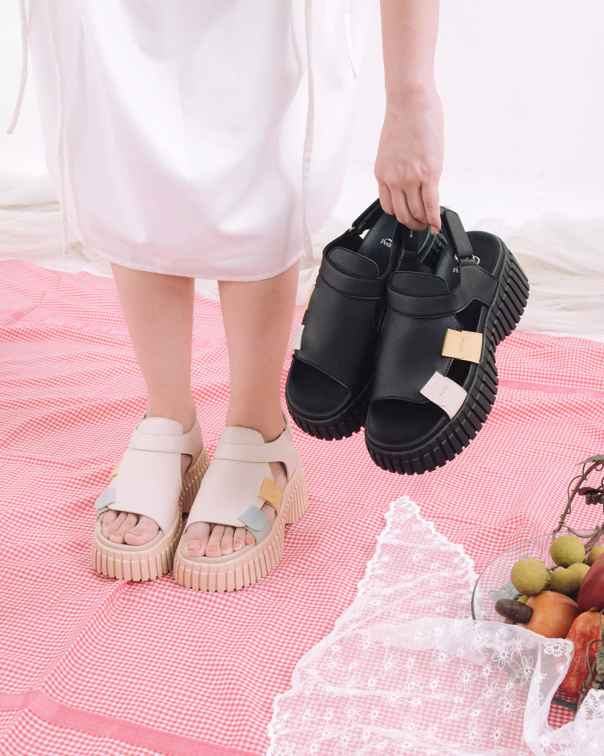 Bailey Platform Sandal in Black