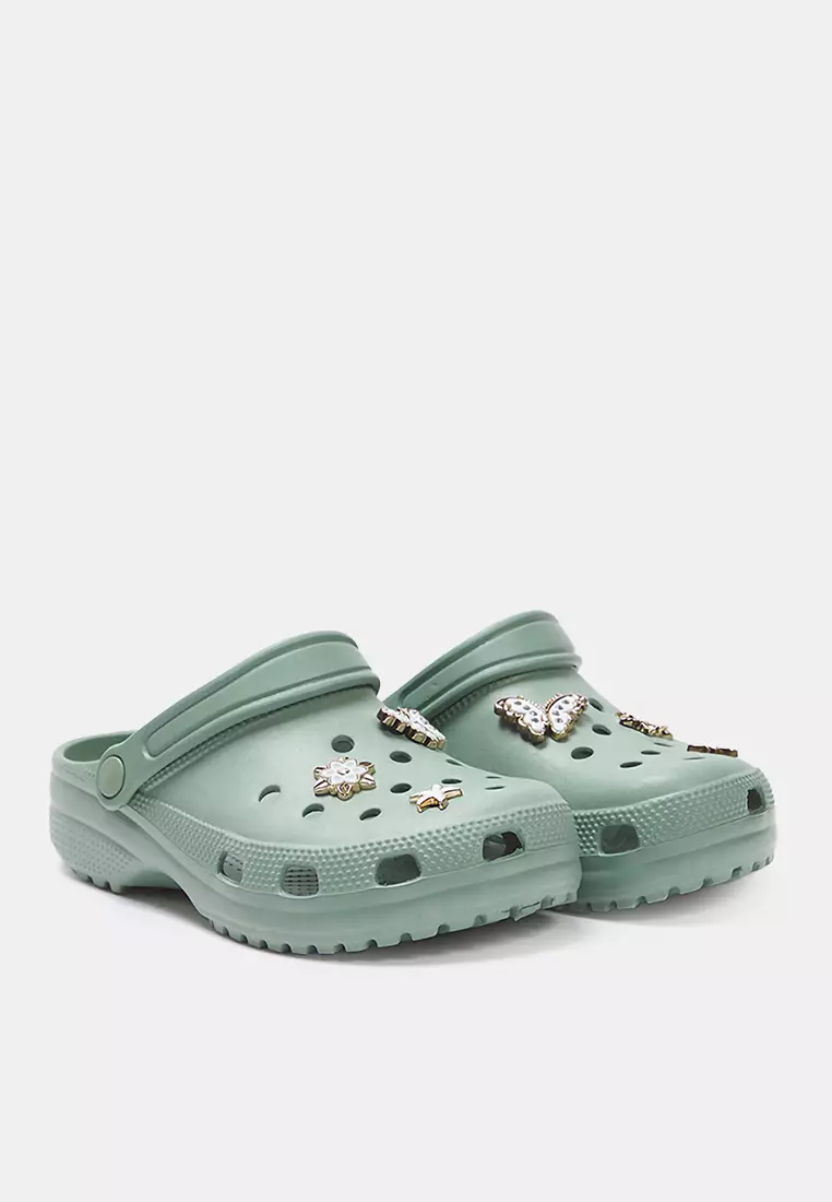 Mint Buckle Accessory Detailed Light Sole Women's Eva Closed Front Sandals Slippers Takss25Sd00033