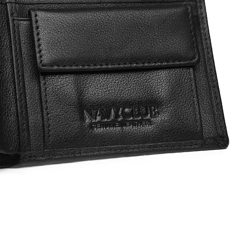Navy Club Vintage Dompet Pria Lipat Dompet Kulit Asli - Free Box Exclusive