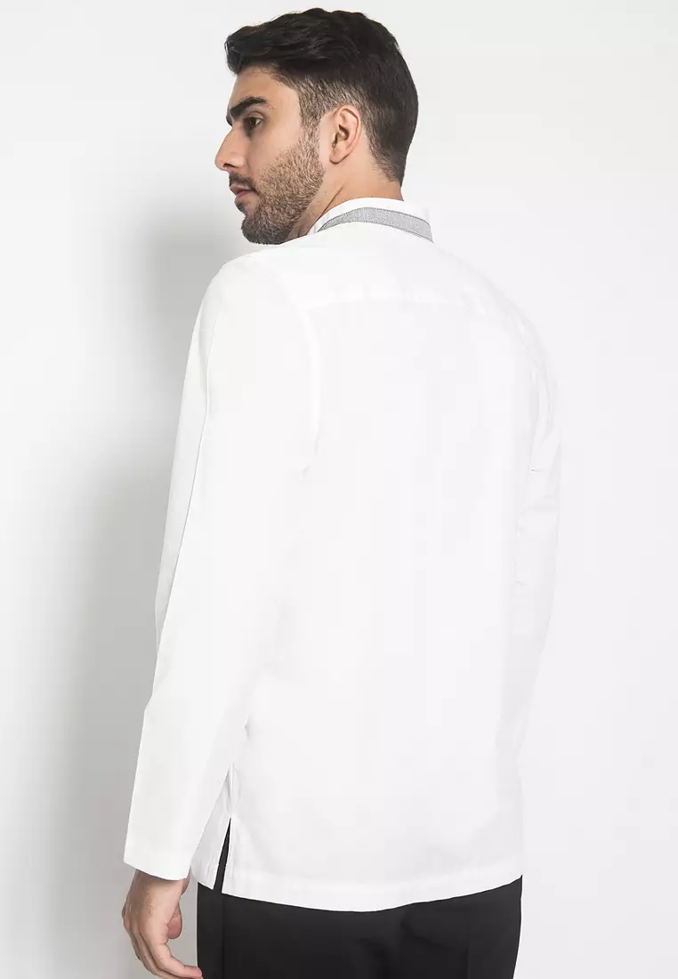 LGS - Baju Koko - Bordir - Putih - Regular Fit - CSH.285.B1033K.329.C-L/S