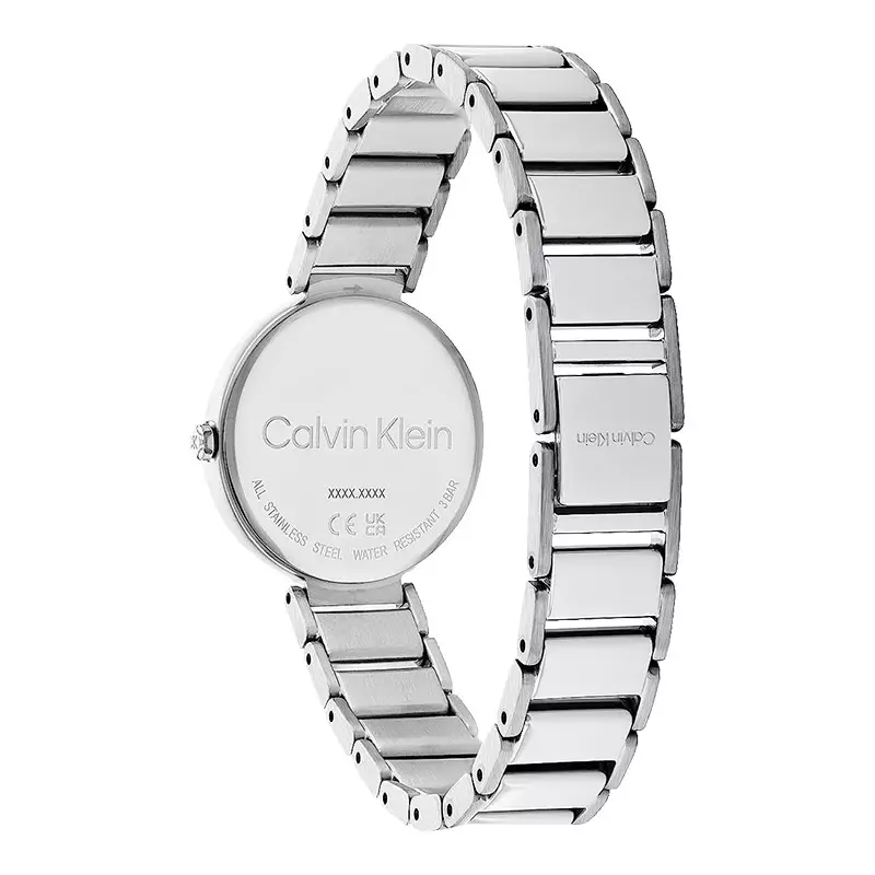 Jam Tangan Wanita Calvin Klein Minimalistic 25200138 Pink Dial Stainless Steel Strap