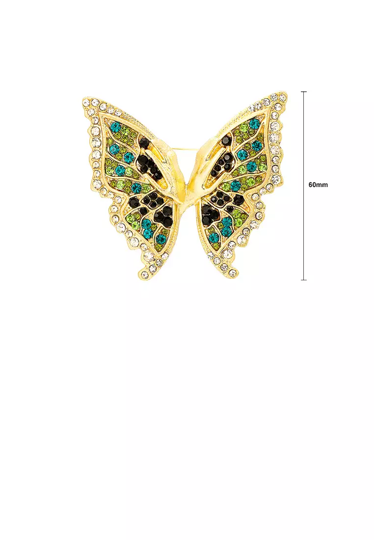 Gold deals butterfly brooch