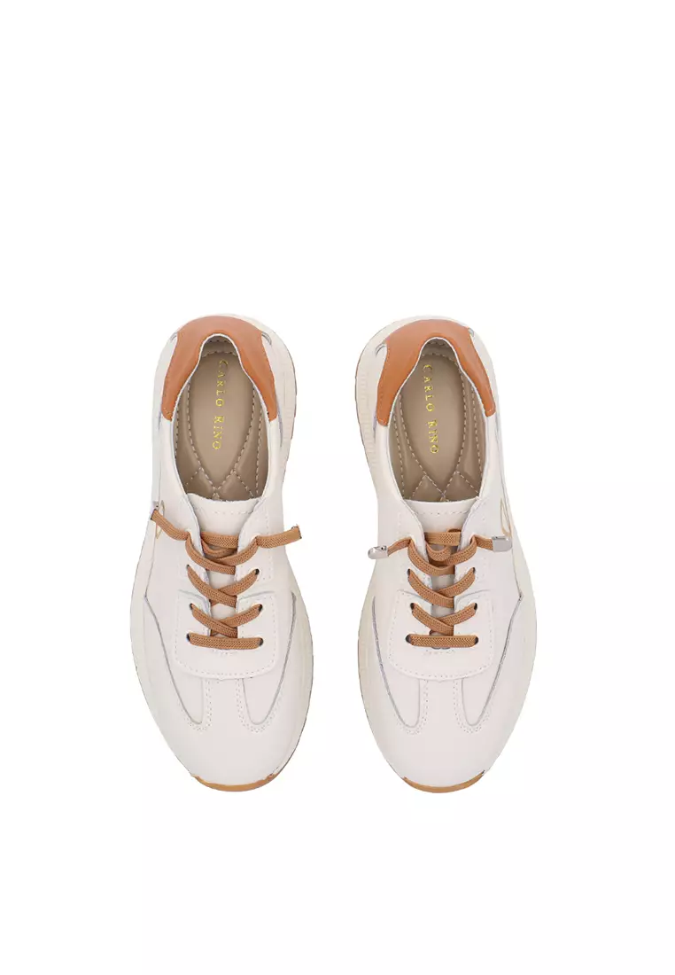 Dark Beige CR "The Cursive" Street Sneakers
