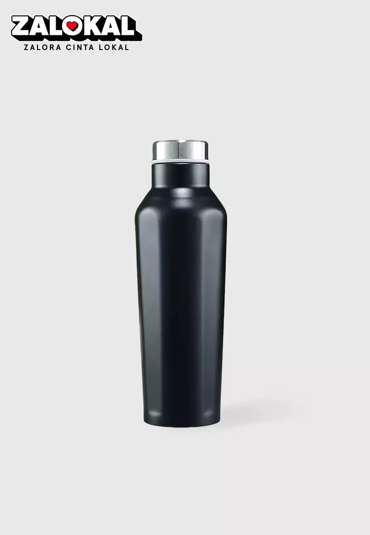 Wakakids Botol Minum Termos Stainless Steel Tumbler Premium Simple Polos 500ml K231 Venhs Hitam